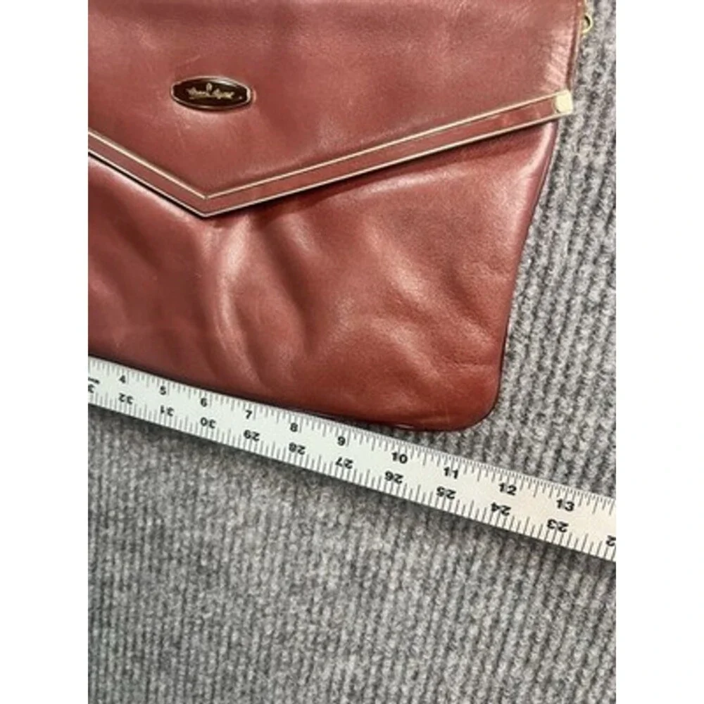Vintage Etienne Aigner Hand Made Oxblood Leather Shoulder Bag/Clutch Early 70s